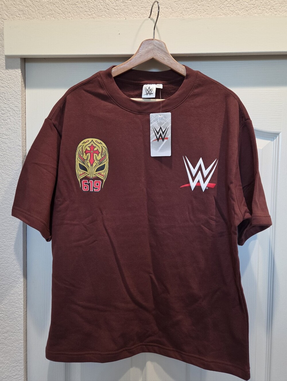WWE Rey Mysterio Mens Shirt Brown Sweatshirt Wrestling Lucha Libre AAA Legend